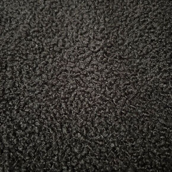 LANDS’ END Black Sherpa Cowl Turtle Neck Pullover Hands Pockets Sweater Medium - Picture 7 of 8